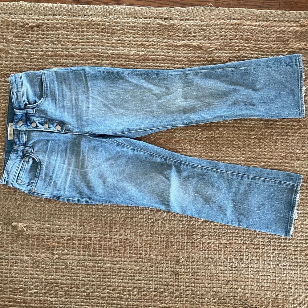 Madewell Cali Demi Boot Jean Denim button fly